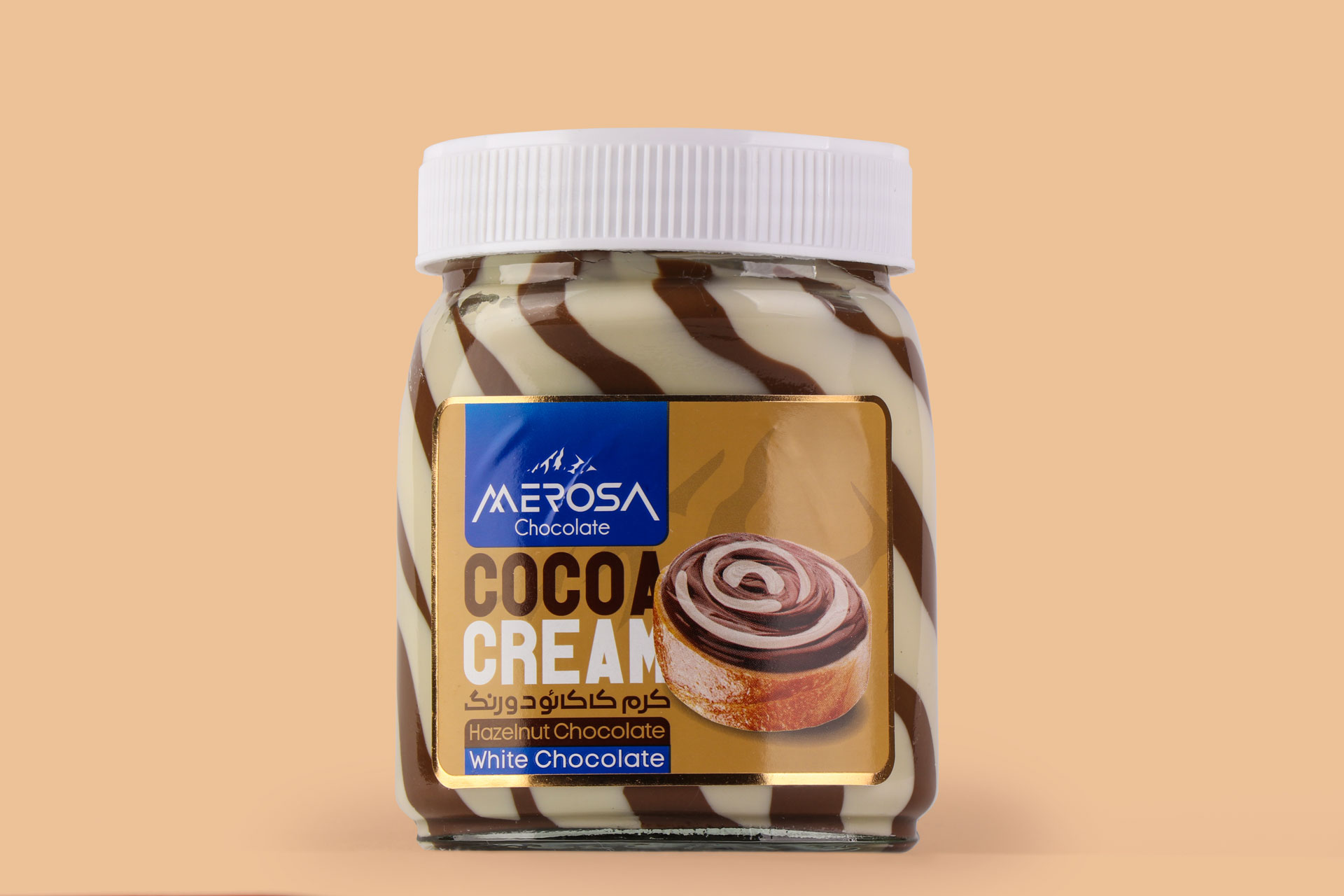 Large Two-Tone Cocoa Cream